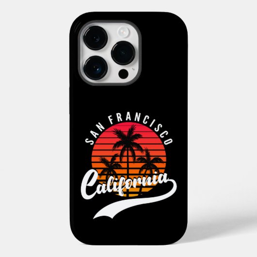 San Francisco Retro Hoesje-Mate iPhone 14 Pro Hoes (Achterkant)