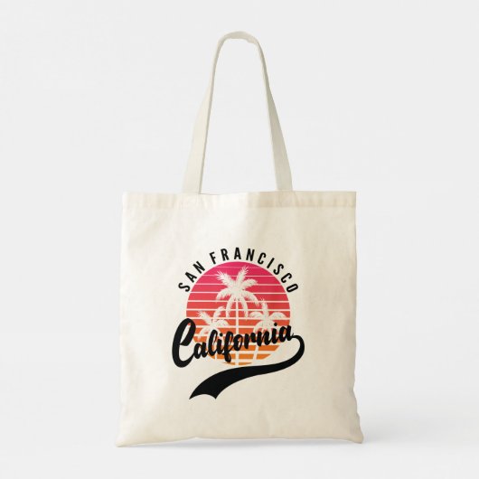 San Francisco Retro Sunset Canvas tas (Achterkant)