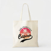San Francisco Retro Sunset Canvas tas (Voorkant)