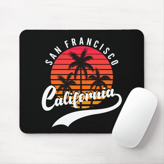 San Francisco Retro Sunset Muismat (Met muis)