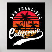 San Francisco Retro Sunset Poster (Voorkant)