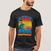 San Francisco Retro Throwback Surf & Beach Souveni T-shirt (Voorkant)