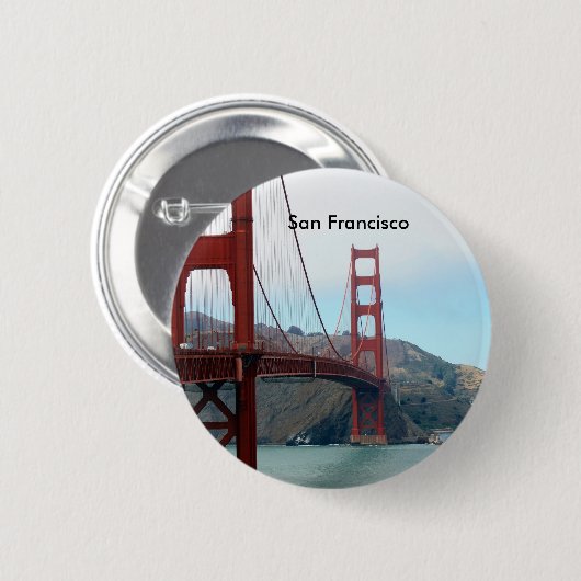 San Francisco Ronde Button 5,7 Cm (Voorkant /achterkant)