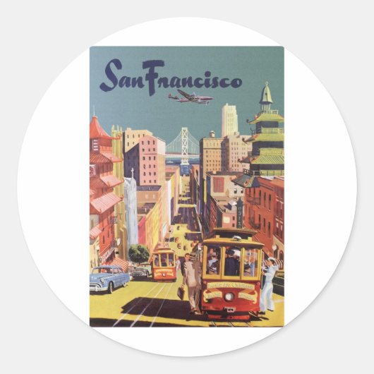 San Francisco Ronde Sticker (Voorkant)