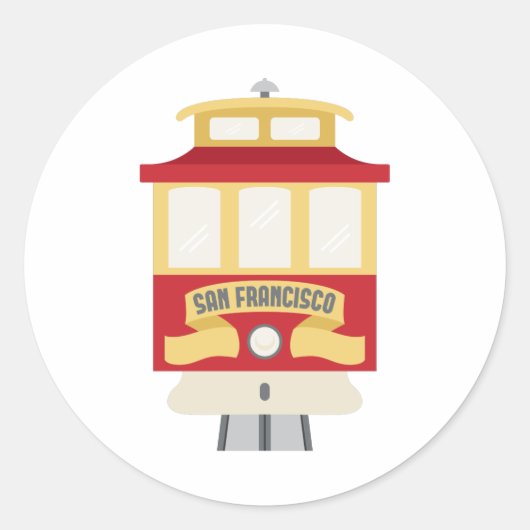 San Francisco Ronde Sticker (Voorkant)