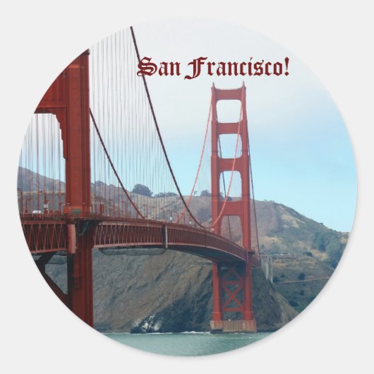 San Francisco Ronde Sticker (Voorkant)