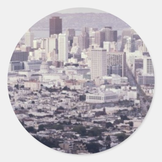San Francisco Ronde Sticker (Voorkant)