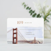 San Francisco RSVP Wedding Insert Destination Kaart (Staand voorkant)