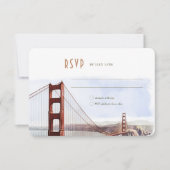 San Francisco RSVP Wedding Insert Destination Kaart (Voorkant)