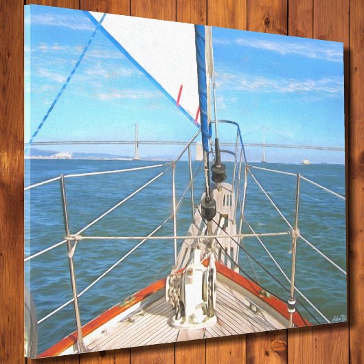 San Francisco Sailing 0869 Art Canvas Afdruk