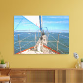 San Francisco Sailing 0869 Art Canvas Afdruk (Insitu (Woonkamer))