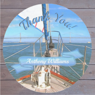 San Francisco Sailing Dank je wel 0869 Ronde Sticker