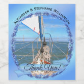 San Francisco Sailing Dank je wel 0869 Wijn Etiket (Enkel label)