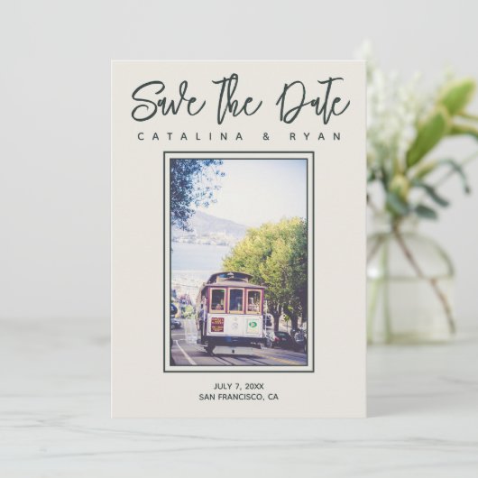 San Francisco Save the Date Notice Aankondiging (Staand voorkant)