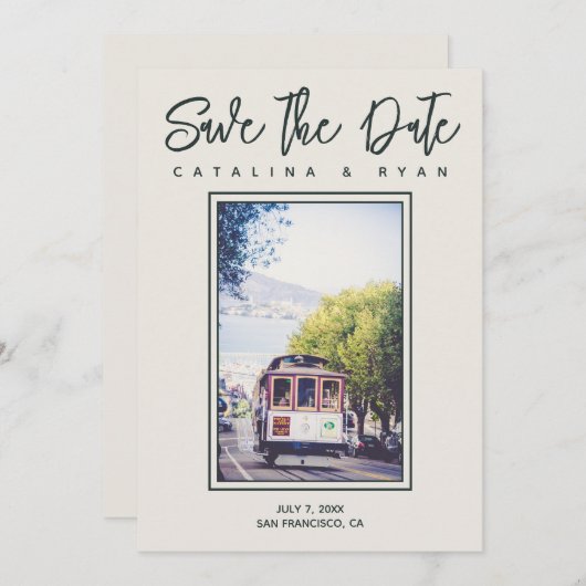 San Francisco Save the Date Notice Aankondiging (Voorkant / Achterkant)