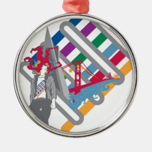san francisco scene metalen ornament