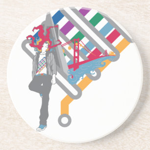 san francisco scene zandsteen onderzetter