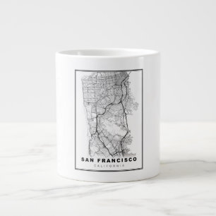 San Francisco-schiereilandkaart Grote Koffiekop