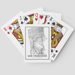San Francisco-schiereilandkaart Pokerkaarten