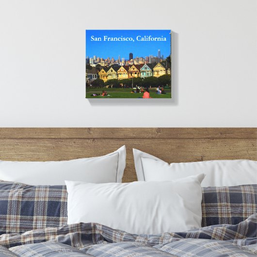 San Francisco schilderde dames #1 Canvas print (Insitu (Slaapkamer))