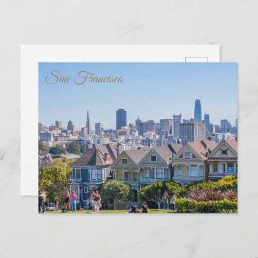 San Francisco schreef Dames City Skyline Briefkaart (Voorkant / Achterkant)