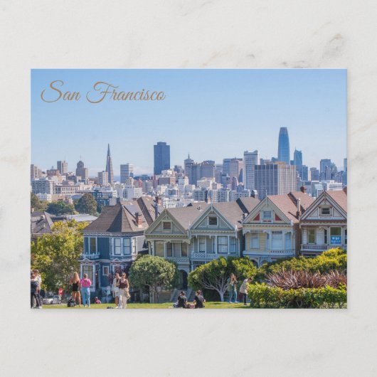 San Francisco schreef Dames City Skyline Briefkaart (Voorkant)