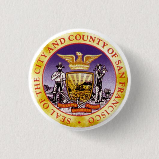 San Francisco Seal Ronde Button 3,2 Cm (Voorkant)