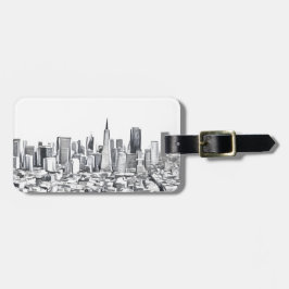 San Francisco SF Citiscape Foto Bagagelabel