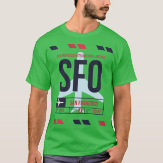 San Francisco SFO Airport Code Bagage Label A T-shirt