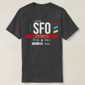 San Francisco SFO Airport Code Bagage Label C T-shirt (Design voorkant)