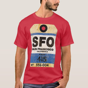 San Francisco (SFO) Bag Label Klassieke Fit T-shirt