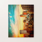 San Francisco Silhouet. Kerstgroeten Legpuzzel (Verticaal)