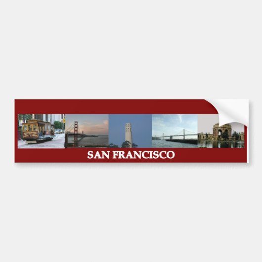 San Francisco Sites Bumpersticker (Voorkant)