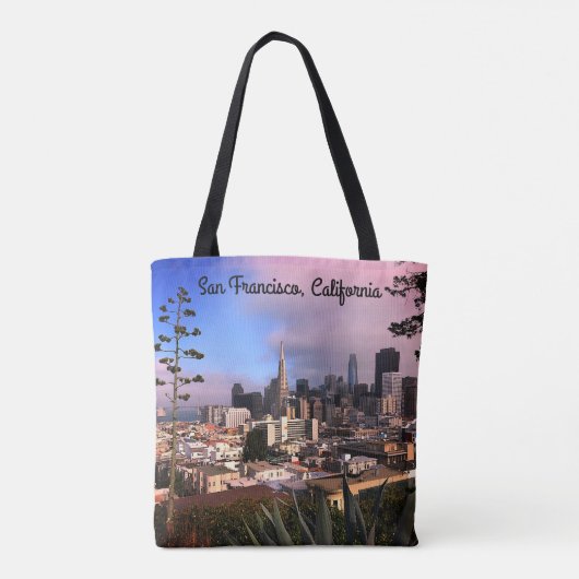 San Francisco Skyline #12 All Over Print Canvas ta Tote Bag (Achterkant)