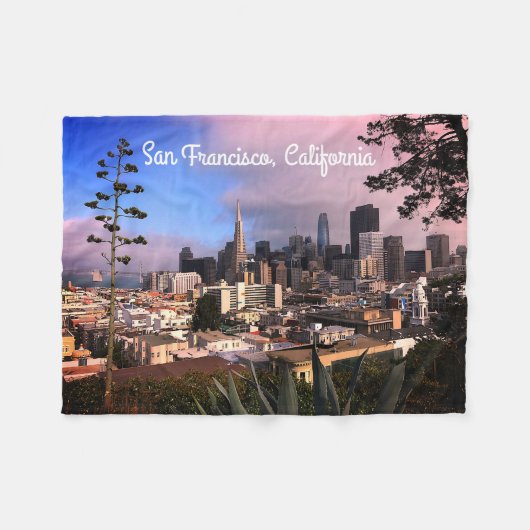 San Francisco Skyline #12 Fleece Blanket Deken (Voorkant (Horizontaal))