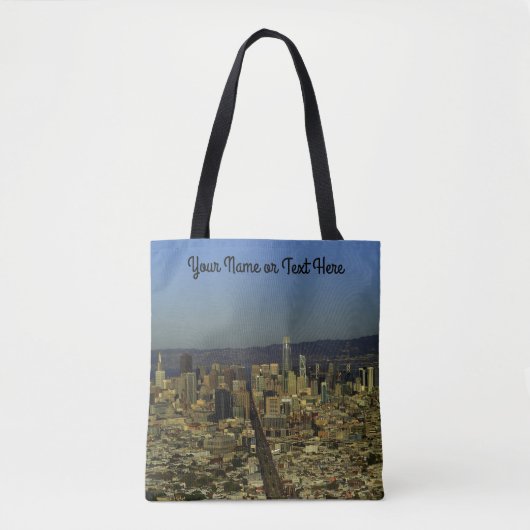 San Francisco Skyline #13 All Over Print Canvas ta Tote Bag (Voorkant)