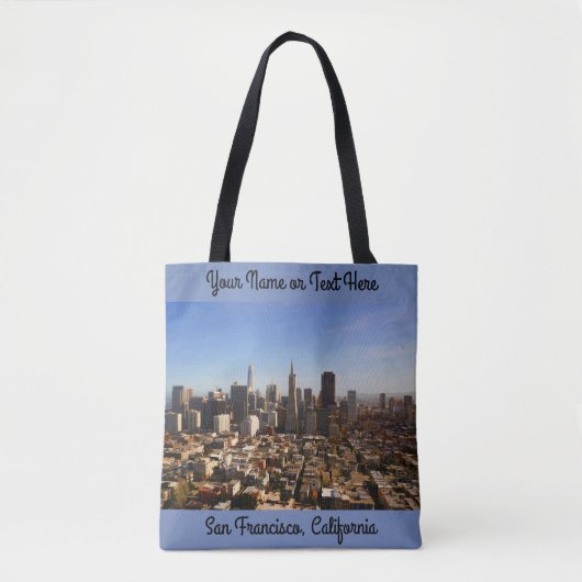 San Francisco Skyline #8-1 All Over Print Canvas t Tote Bag (Voorkant)