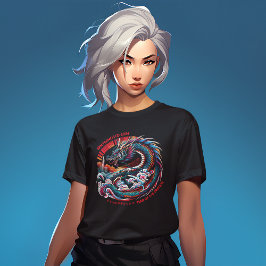 San Francisco Skyline Anime Dragon: Lunar Nieuwjaa T-shirt