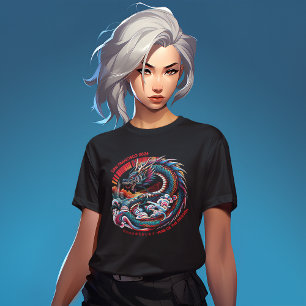 San Francisco Skyline Anime Dragon: Lunar Nieuwjaa T-shirt