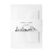 San Francisco Skyline Belly Band, 2 "x11.5" Uitnodigingen Wikkel (Voorkant Voorbeeld)