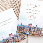 San Francisco Skyline Bewaar de datum Bestemming Kaart