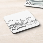 San Francisco Skyline Bier Onderzetter (Linkerzijde)