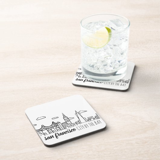 San Francisco Skyline Bier Onderzetter (Rechterzijde)