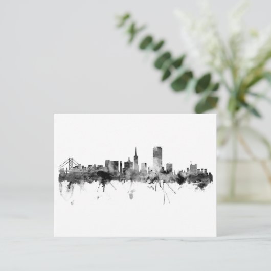 San Francisco Skyline Briefkaart (Staand voorkant)