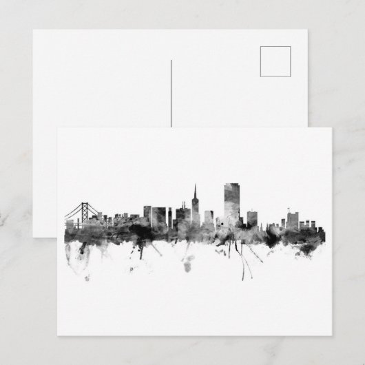 San Francisco Skyline Briefkaart (Voorkant / Achterkant)