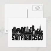 San Francisco Skyline Briefkaart (Voorkant / Achterkant)