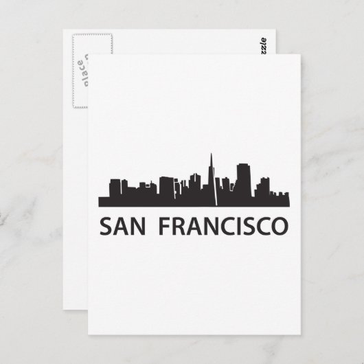 San Francisco Skyline Briefkaart (Voorkant / Achterkant)