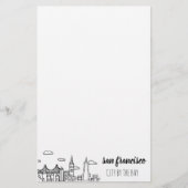 San Francisco Skyline Briefpapier (Voorkant)