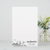 San Francisco Skyline Briefpapier (Staand voorkant)