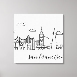 San Francisco Skyline Canvas Afdruk